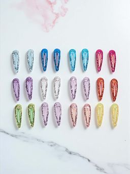 Ribbon Candy - Multi-Color Hair Clips for Girls (Pack of 24)