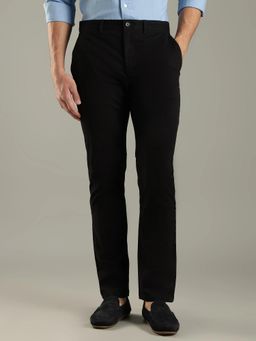 Tommy Hilfiger - Black Solid/Plain Casual Trouser