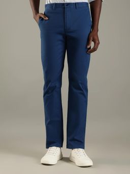 Tommy Hilfiger - Blue Solid/Plain Casual Trouser