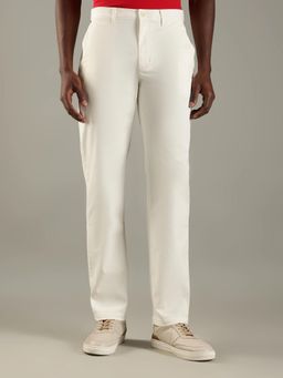 Tommy Hilfiger - White Solid/Plain Casual Trouser