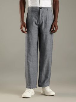 Tommy Hilfiger - Grey Solid/Plain Casual Trouser