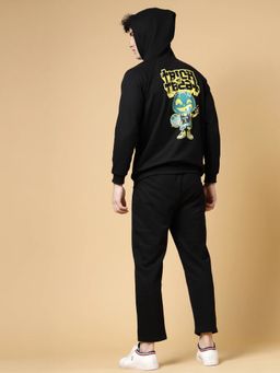 RIGO - Men Black Trick Or Treat Hoodie and Trackpant