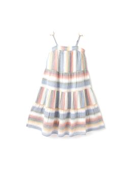United Colors of Benetton - Girls Striped Shoulder Strap Dress