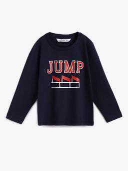 Campana - Boys Daniel Full Sleeves T-Shirt Athletics Print Navy