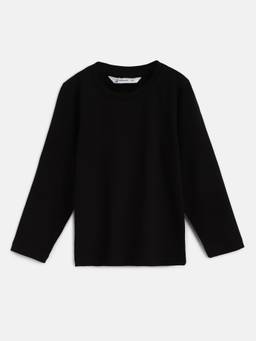 Campana - Boys Full Sleeves Round Neck Solid T-Shirt Black