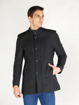 Lure Urban - Men Winter Wear Single Breasted Solid Casual Coat