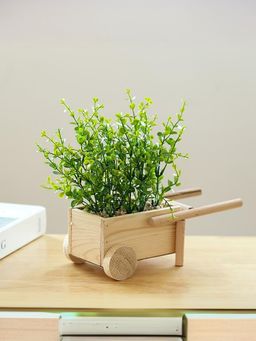 UMAI - Artificial Plants in Wooden Pot | Plastic Plants