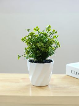 UMAI - Artificial Plant with Pot for Home Decor | Small Grass Balls Plastic Plants