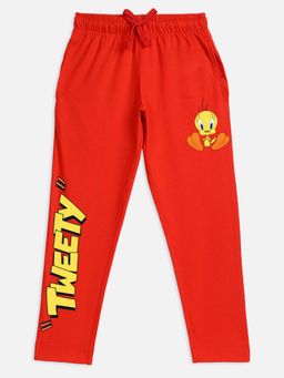 Kidsville - Looney Tunes Printed Pyjama for Girls - Red Red