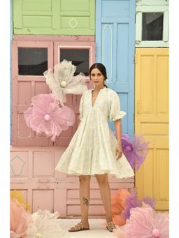 Naav - Printed Embroidered Ruby Dress