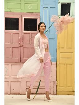 Naav - Evie Organza Pink Co-Ord (Set of 3)