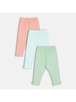 MINI KLUB - Knit Solid Knit Joggers - Blue, Pink & Green (Pack of 3)
