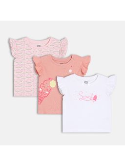MINI KLUB - Knit Cap Sleeve Watermelon - Ice Cream Print Knit Tops (Pack of 3)