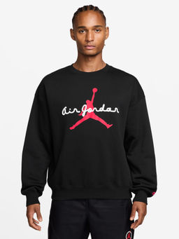 Nike - Black Men's Jordan Brooklyn Full Sleeve Sweatshirt (2XL)