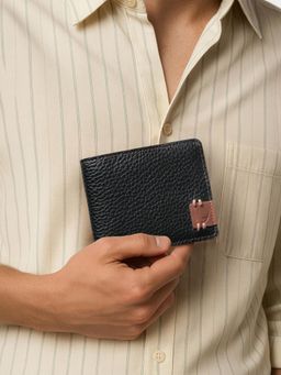 Hidesign - Hydor W3 Genuine Leather Men's Bi Fold Wallet - Black