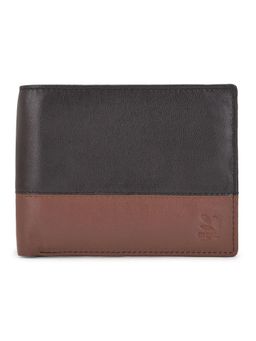 WOODLAND - Casuals Black and Tan Leather Wallet For Men