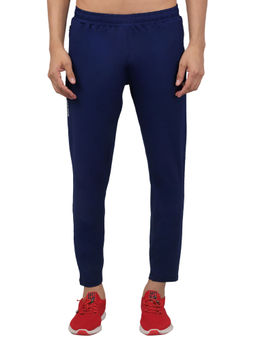 Cantabil - Men Blue Solid Stretchable Active Wear Track Pant