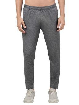 Cantabil - Men Grey Solid Stretchable Active Wear Track Pant