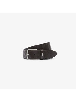 Lacoste - Men Brown Monogram Leather Belt