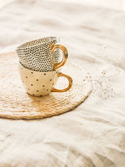 Twig & Twine - Austere Pack of 2 Mugs With Gold Plated Handle