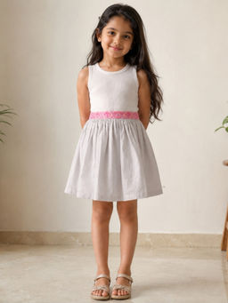 Miyo - Girls Flared Stylish Everyday Skirt-Off White