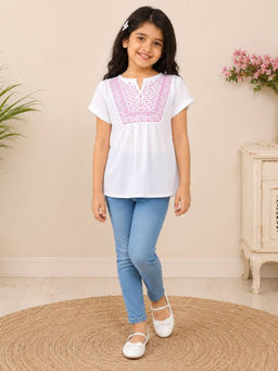 Miyo - Girls Embroidered Casual Top