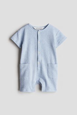 H&M - Boys Blue Cotton Romper Suit