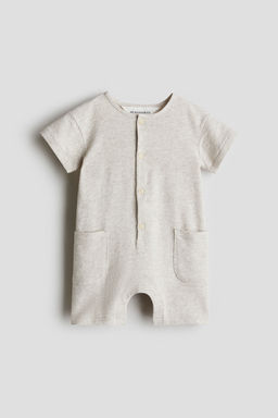 H&M - Boys Grey Cotton Romper Suit