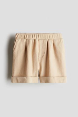 H&M - Boys Beige Loose-Fit Cotton Jersey Shorts