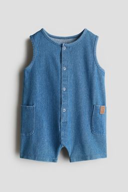 H&M - Boys Blue Denim-Look Romper Suit