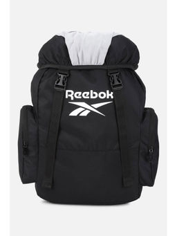 Reebok - Unisex Black Printed Zip Closure Backpack