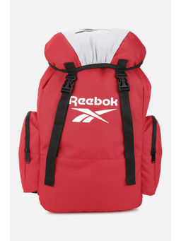 Reebok - Unisex Red Printed Zip Closure Backpack