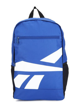 Reebok - Unisex Blue Printed Zip Closure Backpack