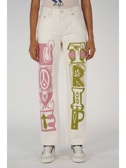 Levi's - Women 501 Straight Fit White Jeans