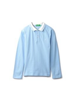 United Colors of Benetton - Boys Blue Solid T-shirt