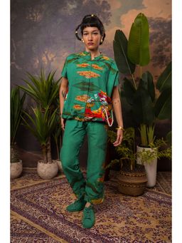 The House of Hemp - Green Emerald Leopard Hemp Printed Co-Ord Set