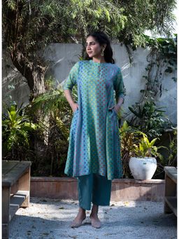 The Rune Studio - Turquoise Rang Phiran Kurta