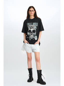 Bonkers Corner - Black Guns N Roses US Tour 1991 Oversized T-shirt