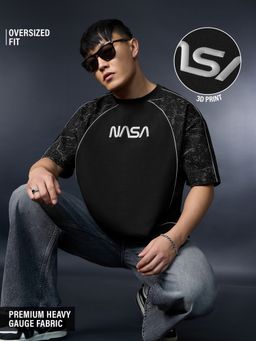 The Souled Store - Official Nasa: Galaxy Men Oversized T-Shirt