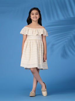 Cookie Pookie - Yellow Stripes Sleeveless Regular Dress