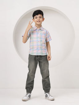 Cookie Pookie - Multi-Color Checks Half Sleeves Regular Shirt