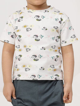 Cookie Pookie - White Printed Half Sleeves Regular T-Shirt