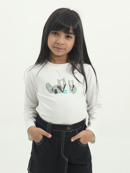 Cookie Pookie - White Graphic Full Sleeves Regular T-Shirt