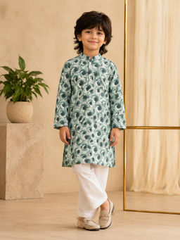 Misbis - Straight Printed Kurta With Pyjama