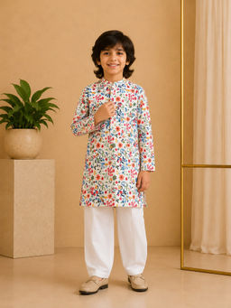 Misbis - Straight Printed Kurta With Pyjama