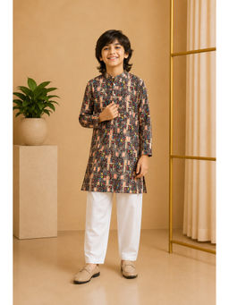 Misbis - Straight Printed Kurta With Pyjama