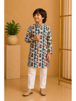 Misbis - Straight Printed Kurta With Pyjama