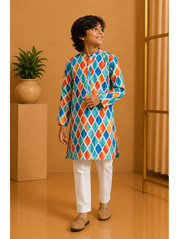 Misbis - Straight Printed Kurta With Pyjama