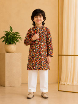 Misbis - Straight Printed Kurta With Pyjama