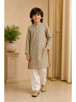 Misbis - Straight Printed Kurta With Pyjama
